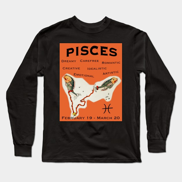 Pisces astrological traits Long Sleeve T-Shirt by Pheona and Jozer Designs